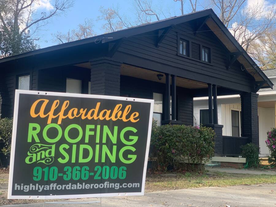 Farmhouse roof replacement showing new decking β Eastern NC